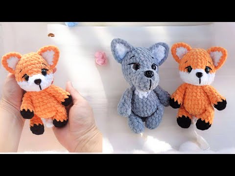Видео: 🦊Лисичка вязаная крючком из плюшевой пряжи🦊crochet fox💖gehäkelter Fuchs
