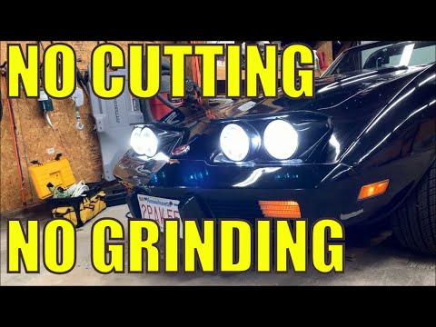 Видео: Установка светодиодных фар OCTANE Retrofit 5.75 на Corvette C3 Stingray 1976 года.