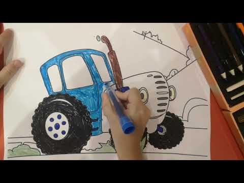 Видео: Синий Трактор ПОЧТАЛЬОН! Раскраска! Детское творчество!