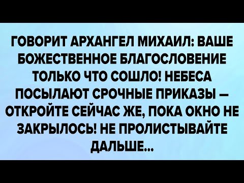 Видео: ГОВОРИТ АРХАНГЕЛ МИХАИЛ: ВАШЕ БОЖЕСТВЕННОЕ БЛАГОСЛОВЕНИЕ ТОЛЬКО ЧТО СОШЛО! НЕБЕСА ПОСЫЛАЮТ...
