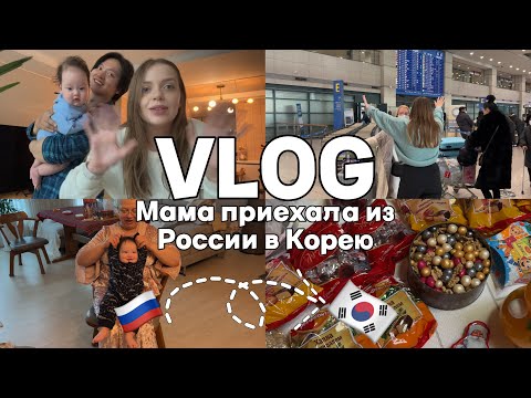 Видео: Влог| приехала Мама 🇰🇷, открываем гостинцы, у Дана новая прическа, собираем чемоданы в путешествие