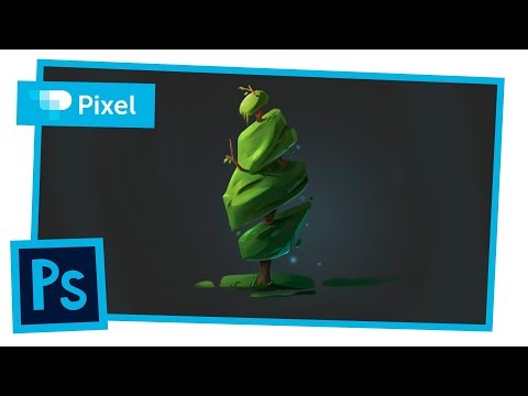 Видео: Рисуем дерево в Adobe Photoshop | уроки для новичков