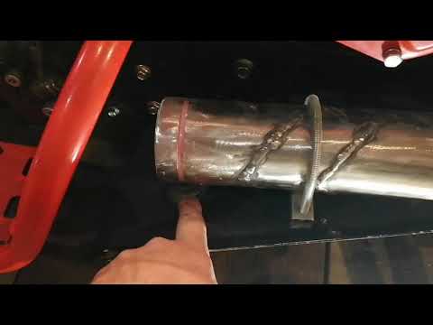 Видео: SHARMAX SN 550 самодельный  глушитель, пробуем заводим.