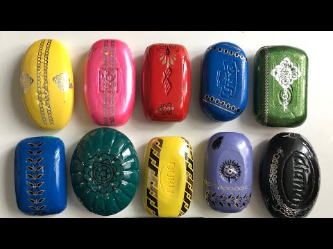 Видео: Резка разноцветного лакированного мыла/ colored lacquered soap ASMR, dry soap
