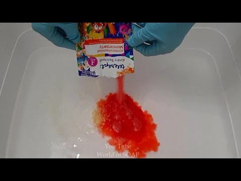 Видео: ASMR (125) Детский краситель для ванны с "хлопушками" и гель для душа с разноцветными мочалками