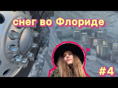 Видео: Первый снег во Флориде за 68 лет! Гололёд, дикие свиньи и неожиданные изменения маршрута