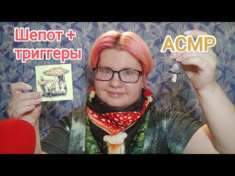 Видео: АСМР Осенние триггеры + близкий шепот / Показываю и рассказываю / Таппинг, шуршание, звон сережек