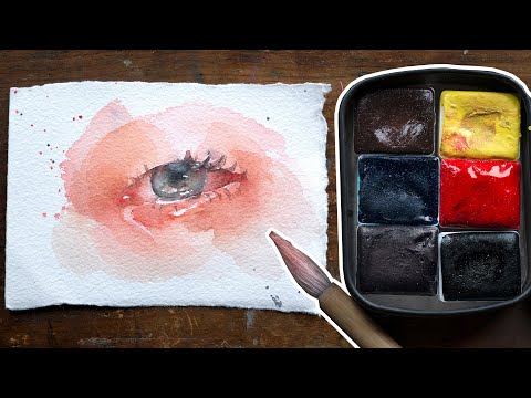 Видео: Пробуем акварель ручной работы из Индии! Blue Pine Arts