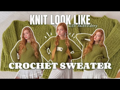 Видео: СВИТЕР крючком ⭐️/ Выглядит как вязаный / Очень уютный и простой ✨