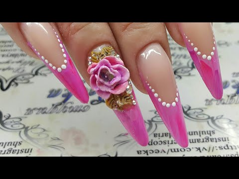 Видео: Дизайн ногтей. Объемная лепка пластилин. 4д гель. Гель-пластилин