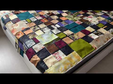 Видео: Ч2 Шьём красивое лоскутное покрывало из квадратов и полос/Сборка топа/#лоскутноепокрывало #patchwork