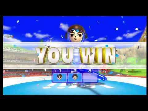 Видео: Wii Sports Resort Фехтование Дуэль Все Штампы
