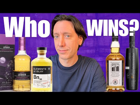 Видео: БОНУС Слепая дегустация - 15 октября, Килкерран 8, Ледайг 10, Гебридская луна, Торфяной Буннахабх...