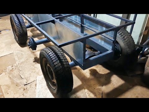 Видео: Установка тормозной системы. Обшивка минитрактора. Самодельный гусеничный минитрактор. 9 серия.