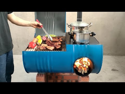Видео: Топовые дровяные печи из металлических бочек, которые вас удивят