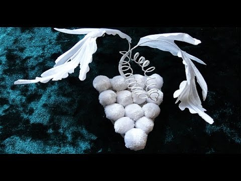 Видео: Как сделать гроздь винограда из ткани