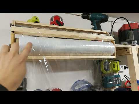 Видео: Диспенсер для стрейч-пленки и потолочный удлинитель в мастерскую.