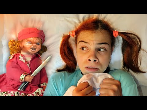 Видео: Злая кукла подставляет Вредину и Старшую. Страшная история 5