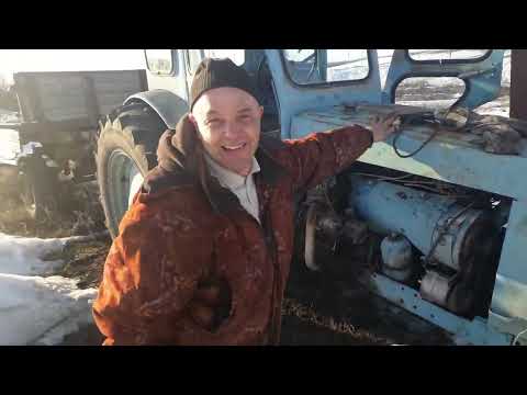 Видео: Запускаем с пускача трактор т-40 после зимнего застоя
