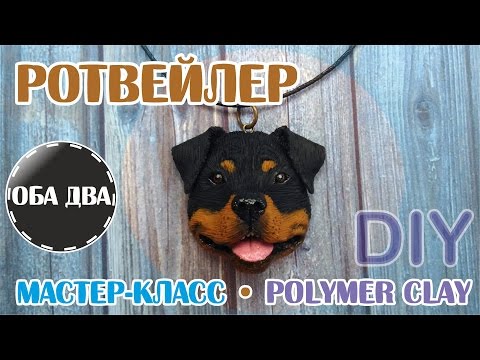 Видео: Ротвейлер из полимерной глины • мастер-класс • polymer clay • DIY