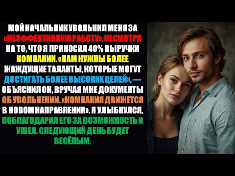 Видео: Мой начальник уволил меня за «неудовлетворительную работу», несмотря на то, что я приносил 40%...