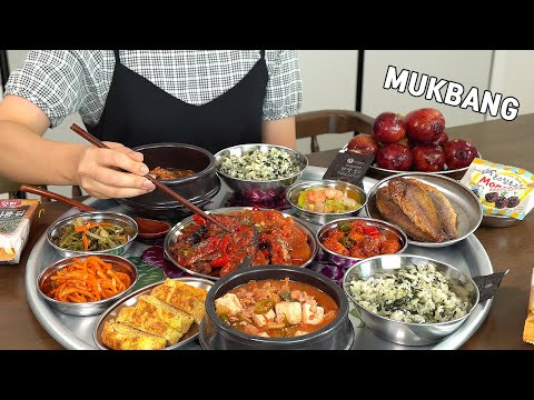 Видео: готовим Mukbang :) Очень вкусная корейская домашняя еда.