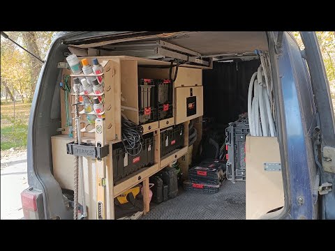 Видео: Рабочий автомобиль монтажника телевизоров и кондиционеров VW Transporter T4 