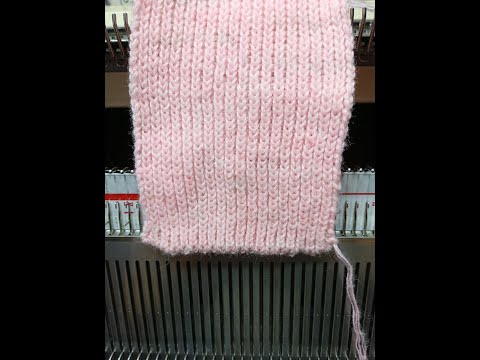 Видео: Резинка 1*1 с плотным краем на двух фонтурной машине.