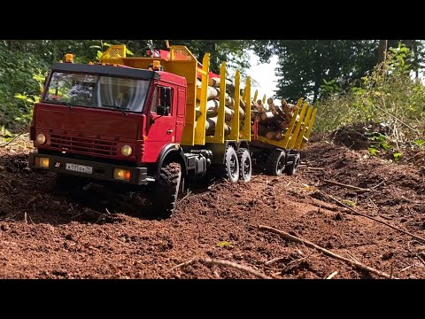 Видео: Камаз 43118 Rc 1:10 гружёный лесом💪💪 Kamaz RC