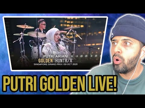 Видео: Putri Ariani - Golden | HUNTR/X (Живое выступление на Гран-при Формулы-1 в Сингапуре 2025 года) |...