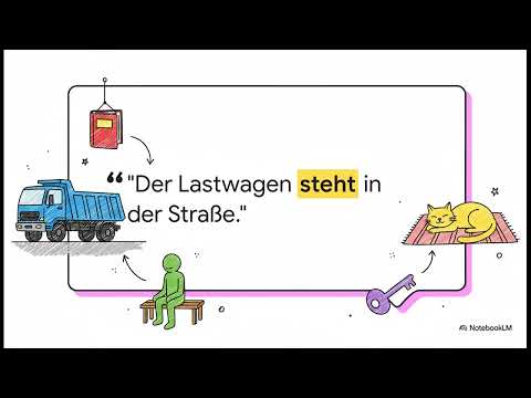 Видео: Урок 56: Positionsverben (wo?) – sitzen, liegen, stehen, hängen, stecken у німецькій мові