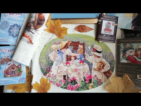 Видео: Dimensions "Полуденный чай" финиш/ вышивка октября