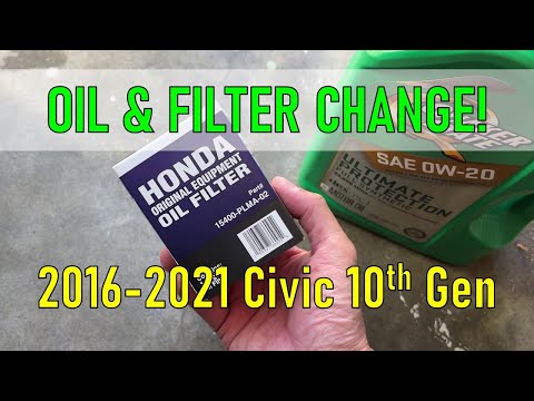 Видео: Как заменить масло и фильтр на Honda Civic 10-го поколения 2016-2021 годов!