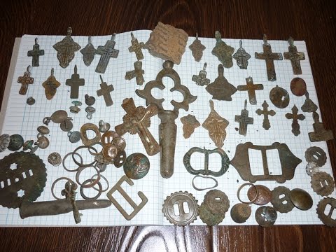 Видео: Поиск монет на старом поселении 18 века.