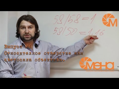 Видео: Выпуск №6 Относительное отверстие или светосила объектива.