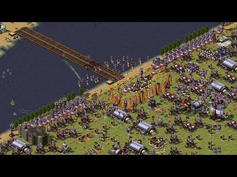 Видео: Red Alert 2 | Месть Юрия | 7 на 1 | Карта «Троллфейс» | Очень сложный ИИ | Случайный