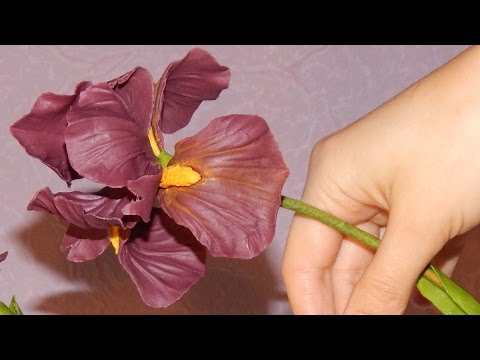 Видео: Ирис из холодного фарфора \ Iris of cold porcelain