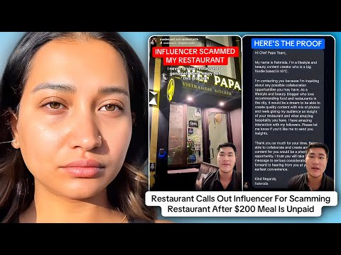 Видео: Ресторан обвиняет «автора кулинарных обзоров» в мошенничестве