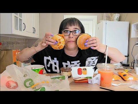 Видео: Мукбанг | Вкусно и точка. Бургеры, Цезарь, десерты,картошка фри,напитки | Обжор Асмр