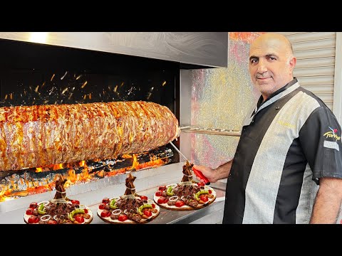 Видео: Этот турецкий шеф никогда не использует электрические грили для дёнера! ПОЧЕМУ?! |  уличная еда