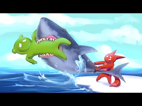 Видео: ПОЙМАЛ АКУЛУ!!! УГАР В GANG BEASTS!!!