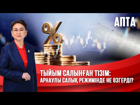 Видео: Апта. Тыйым салынған тізім: Арнаулы салық режимінде не өзгерді?