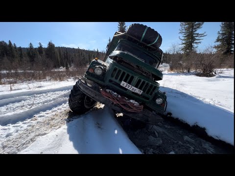 Видео: ЗИЛ 131-БАБАЙ. Unimog. Саяны. Снег.