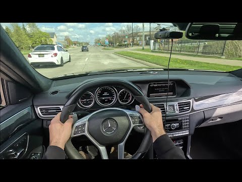 Видео: Mercedes E63s AMG 5.5L V8 BiTurbo, вид от первого лица! (W212)