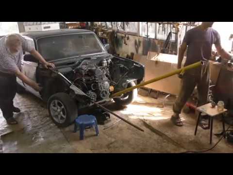Видео: Ставим на место лонжерон и переднюю стойку ВАЗ-2107.