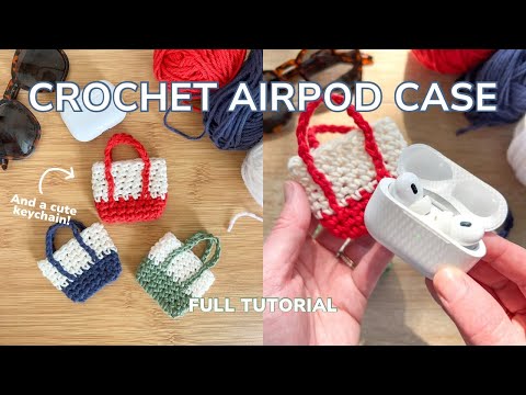 Видео: Мастер-класс и схема вязания крючком чехла для AirPod — из него также получится отличный брелок!