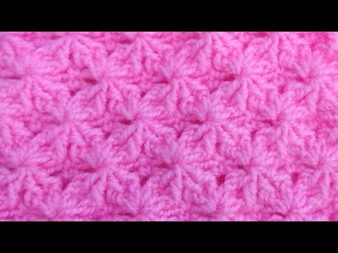 Видео: Обьемный рельефный узор крючком