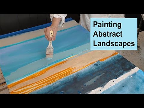 Видео: Рисуем абстрактные пейзажи / Искусство с Адель