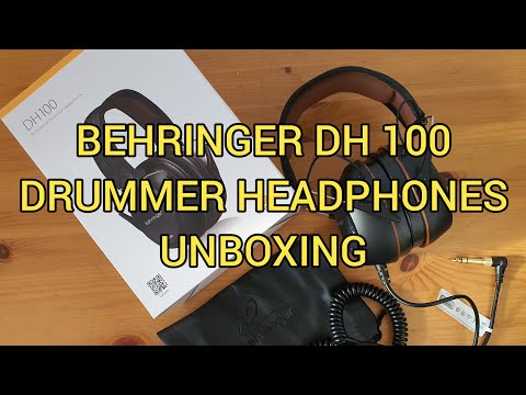 Видео: Behringer DH 100 drummer headphones unboxing / наушники для барабанщика распаковка (русский,ENG sub)