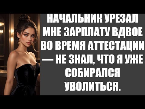 Видео: НАЧАЛЬНИК УРЕЗАЛ МНЕ ЗАРПЛАТУ ВДВОЕ ВО ВРЕМЯ АТТЕСТАЦИИ — НЕ ЗНАЛ, ЧТО Я УЖЕ СОБИРАЛСЯ УВОЛИТЬСЯ